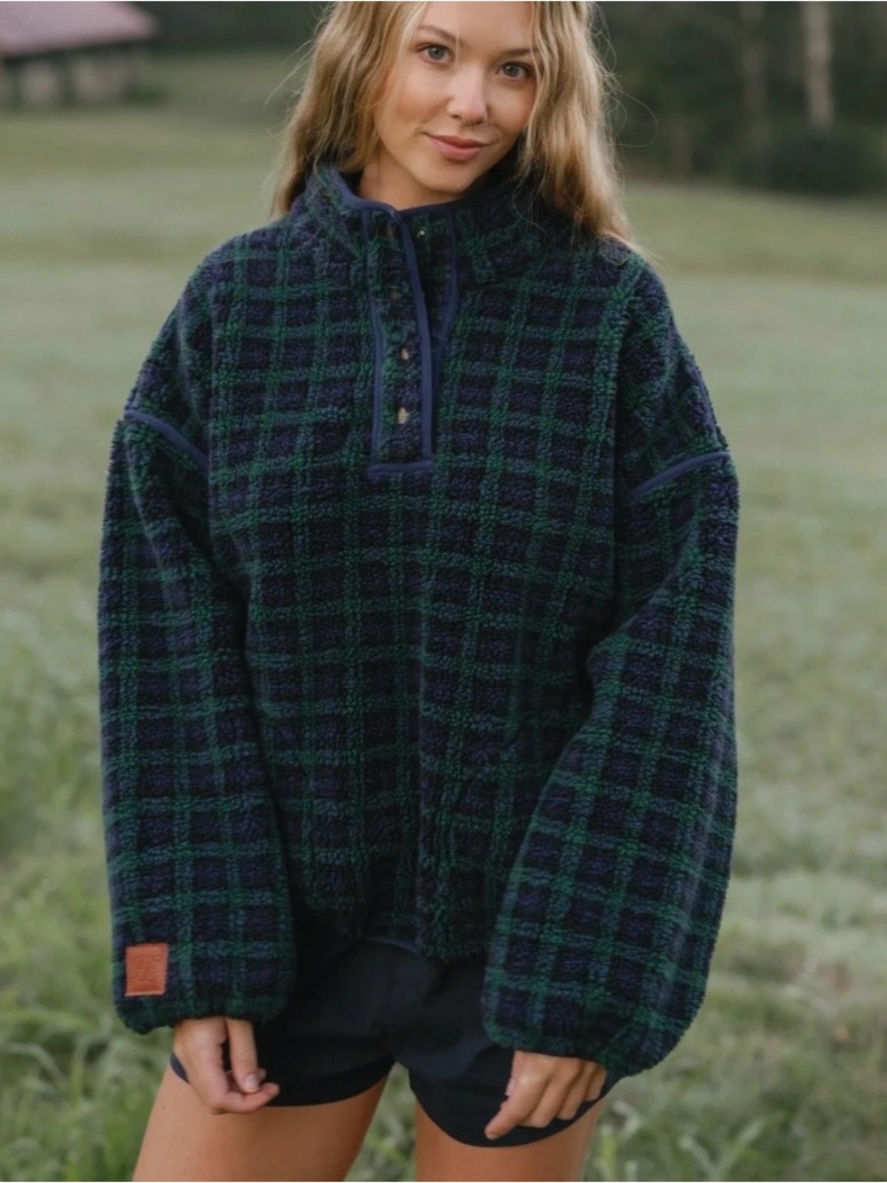 Eleven Eleven Plaid Fleece Pullover